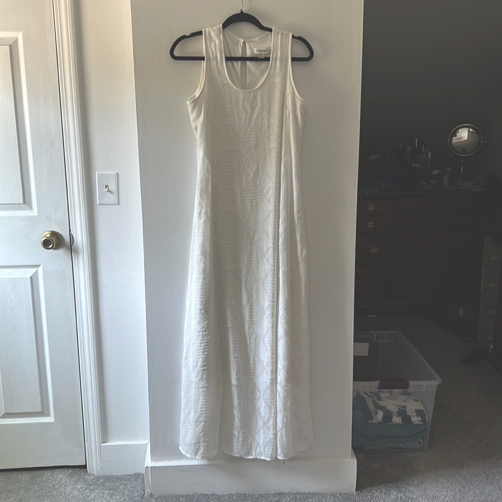 White Calvin Klein Maxi dress